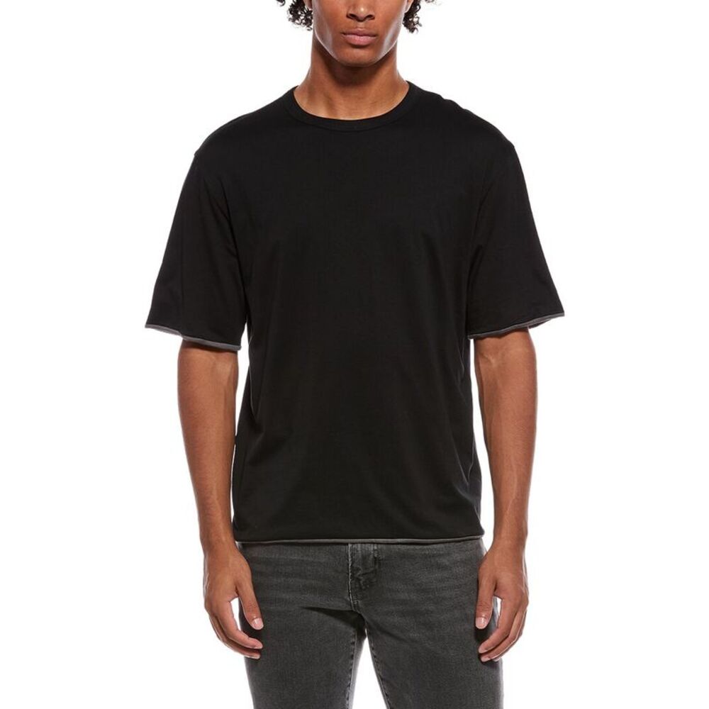 Theory Mens  Double Layered T-Shirt, Black